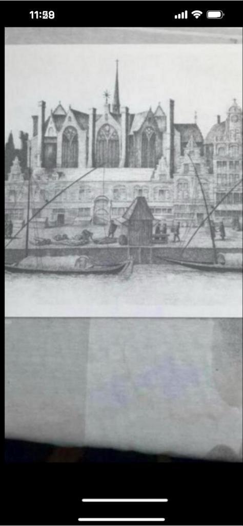 Prent Kalverstraat Amsterdam - KRO uitgave 1987, Antiek en Kunst, Ophalen of Verzenden