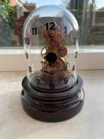 Antieke klok onder glazen stolp - Uniek uurwerk, Antiek en Kunst, Antiek | Klokken, Ophalen of Verzenden