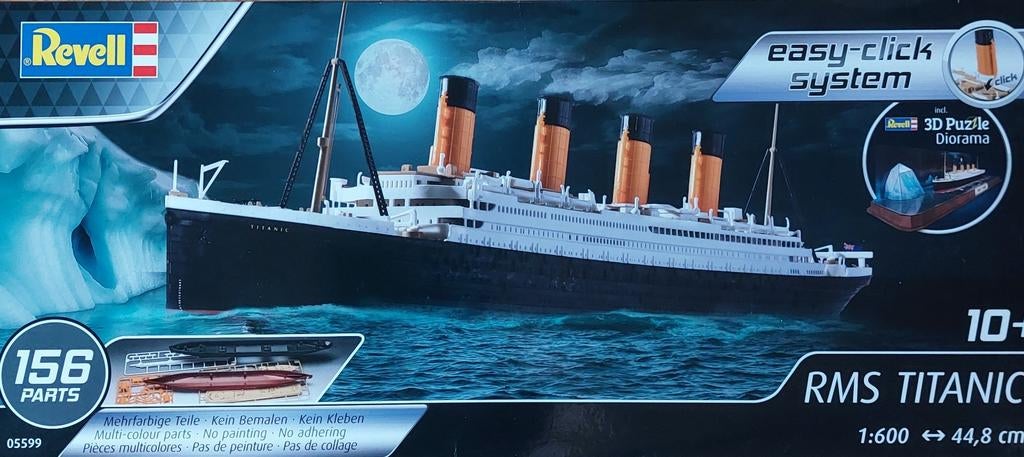 Revell RMS Titanic 3D puzzel- Easy-Click System, Ophalen of Verzenden, Nieuw, 1:200 of kleiner, Revell