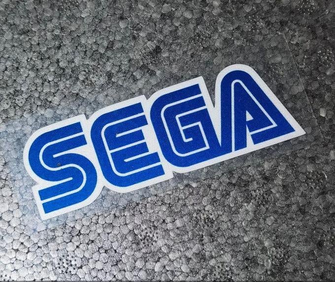 SEGA LOGO Retro Gaming Arcade Bartop vinyl sticker, Ophalen of Verzenden, Nieuw, Bedrijf of Vereniging