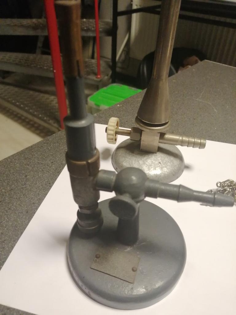 4 OUDE branders als set rvs en gietijzer in mooie staat., Antiek en Kunst, Ophalen of Verzenden