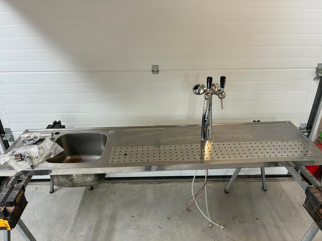 Lekblad biertap rvs spoelbak thuistap lekbak tapblad bar, Ophalen, Nieuw