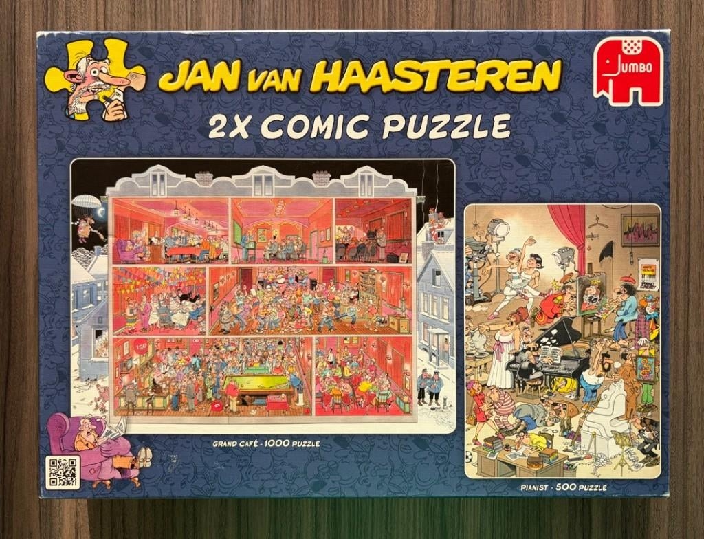 Haasteren - Grand Café / De Pianist - 500 + 1000 stukjes, Hobby en Vrije tijd, Denksport en Puzzels, Ophalen of Verzenden, 500 t/m 1500 stukjes