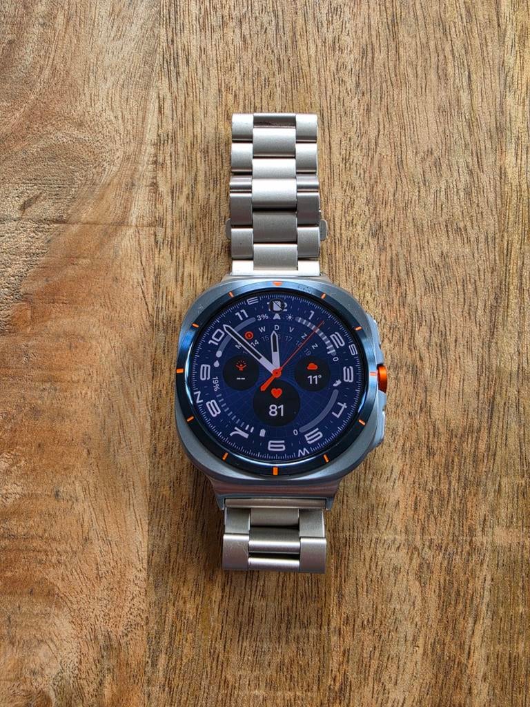 Samsung Galaxy Watch Ultra - met metalen band, Ophalen of Verzenden, Zo goed als nieuw, GPS, Samsung