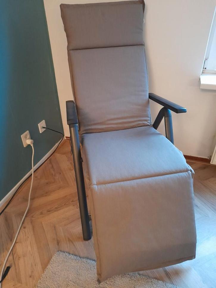 Florabest Inklapbare relaxtuinstoel, Tuin en Terras, Tuinstoelen, Zo goed als nieuw, Aluminium, Inklapbaar, Ophalen