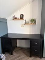 Ikea Hemnes bureau zwart 155x65cm, Ophalen of Verzenden, Gebruikt, Bureau