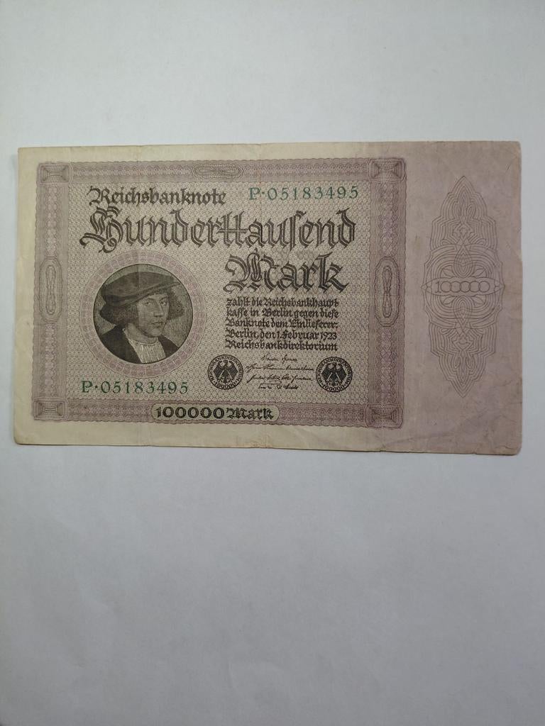 Duitse 100 000 mark 1923, Ophalen of Verzenden, Duitsland