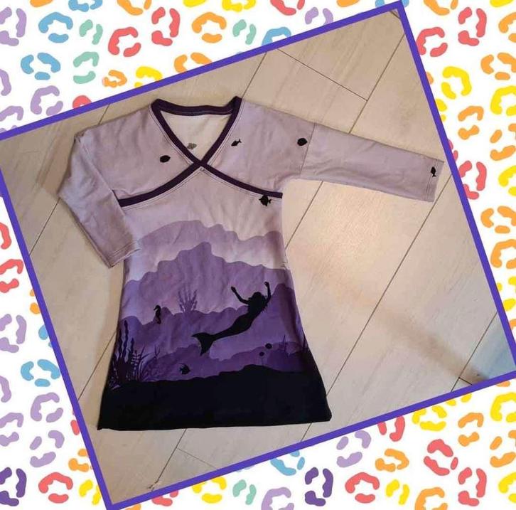 Jurk met zeemeermin, mt 98, Kinderen en Baby's, Kinderkleding | Maat 98, Zo goed als nieuw, Meisje, Jurk of Rok, Ophalen of Verzenden