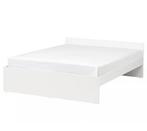 Bedframe + binnenveringsmatras | VIHALS + VESTMARKA (IKEA), Huis en Inrichting, Slaapkamer | Bedden, Ophalen, Wit, Tweepersoons