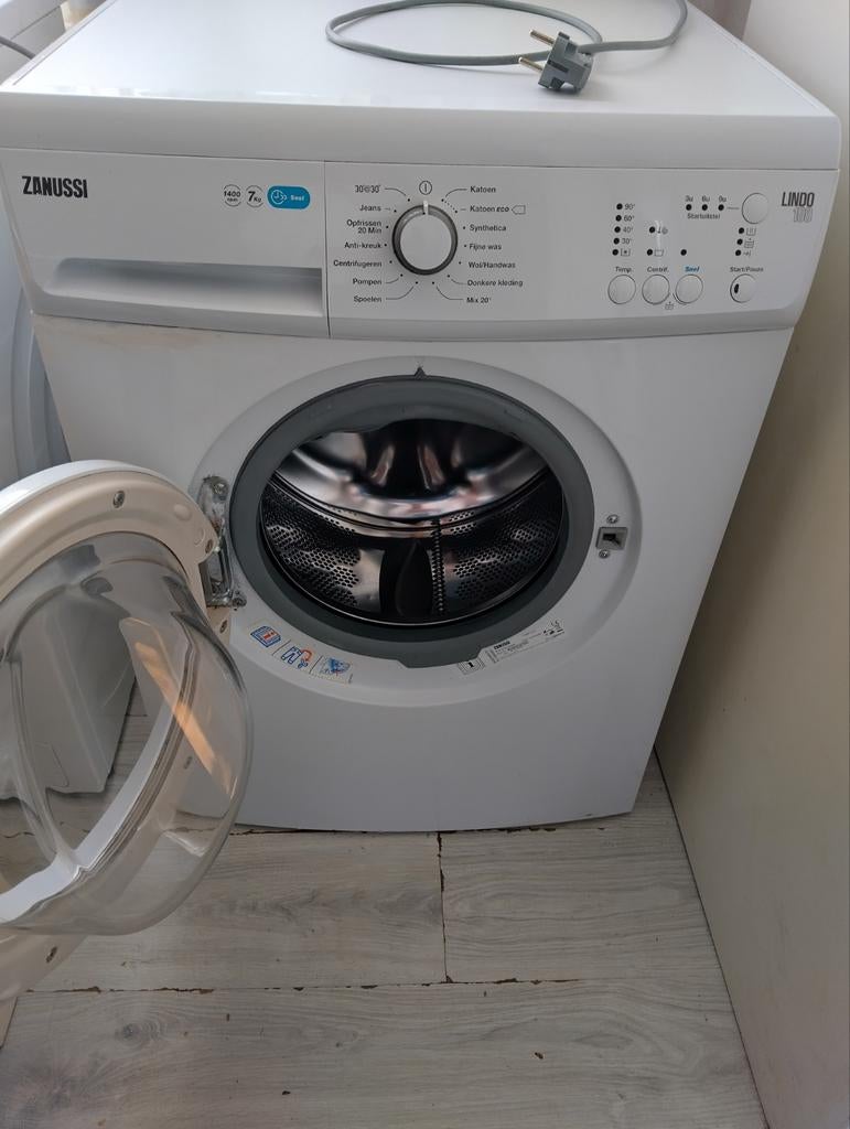 Zanussi Lindo 1000 Wasmachine 7kg, Ophalen, 6 tot 8 kg, Voorlader, Kort programma