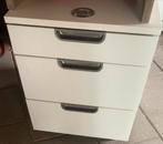 Ladeblok met 3 laden - Wit, Huis en Inrichting, Kasten | Ladekasten, Ophalen, Gebruikt, 50 tot 100 cm, 3 of 4 laden