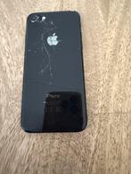 iPhone 8 - Gebarsten voor en achterkant, Telecommunicatie, Mobiele telefoons | Apple iPhone, Gebruikt, Zwart, Ophalen of Verzenden