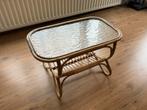 Vintage Rotan Rohe Rieten salontafel bijzettafel rechthoek, Ophalen, Minder dan 50 cm, Gebruikt, 50 tot 100 cm