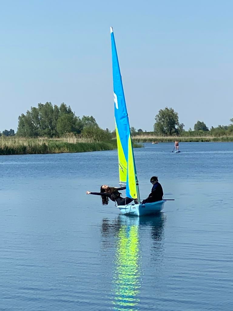 Fusion Plus zeilboot met fok en wal trailer, Watersport en Boten, Geen motor, Gebruikt, Overige typen, Ophalen of Verzenden