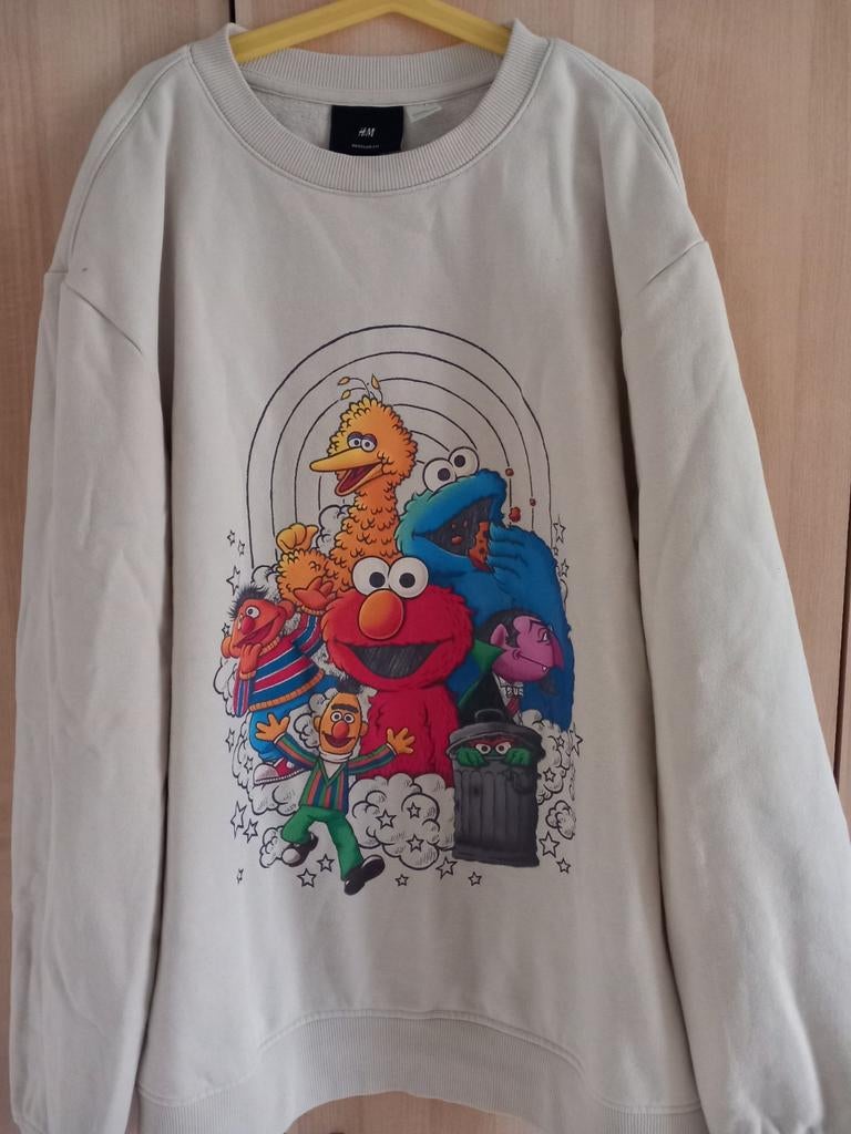 Sesamstraat sweater maat m, Ophalen of Verzenden, Zo goed als nieuw, Maat 48/50 (M), Hennes en mauritz