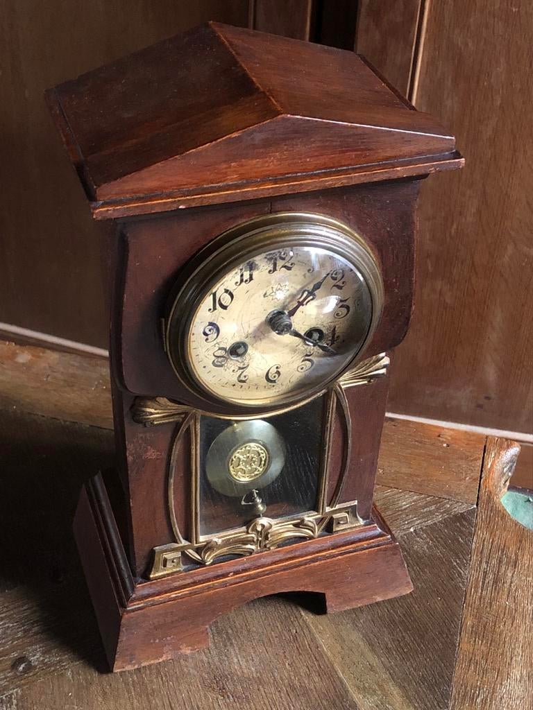 Antiek Junghans art nouveau klok, Ophalen of Verzenden