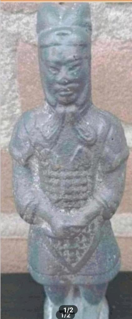 Worriar beeld metaal 1 kilo zwaar, Ophalen, Zo goed als nieuw, Mens