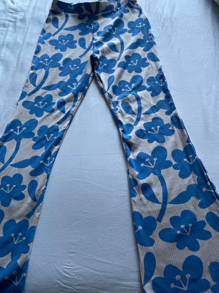 Hema Ribbroek met Bloemenprint Maat 146/152, Kinderen en Baby's, Kinderkleding | Maat 152, Ophalen of Verzenden, Gebruikt, Meisje