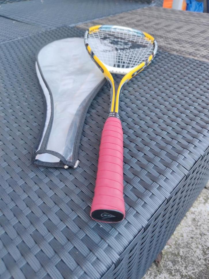 Dunlop Aero Lite Ti Squash Racket met hoes, Sport en Fitness, Squash, Zo goed als nieuw, Racket, Met hoes, Ophalen of Verzenden