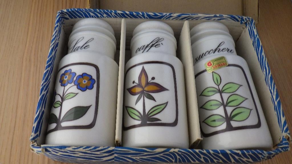 3 retro kruidenpotjes, Verzamelen, Ophalen of Verzenden, Overige typen