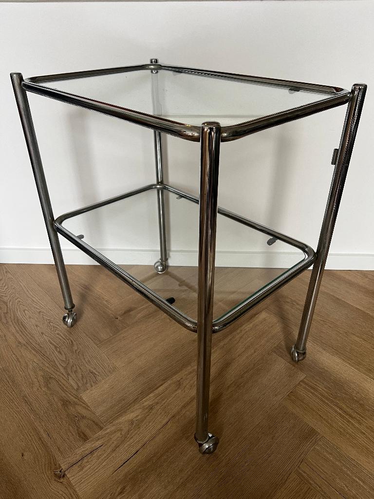 vintage 1960s Serveerwagen Barwagen Bar Cart (USM) Trolley, Ophalen, Gebruikt, Onbekend, Onbekend@onbekend.nl