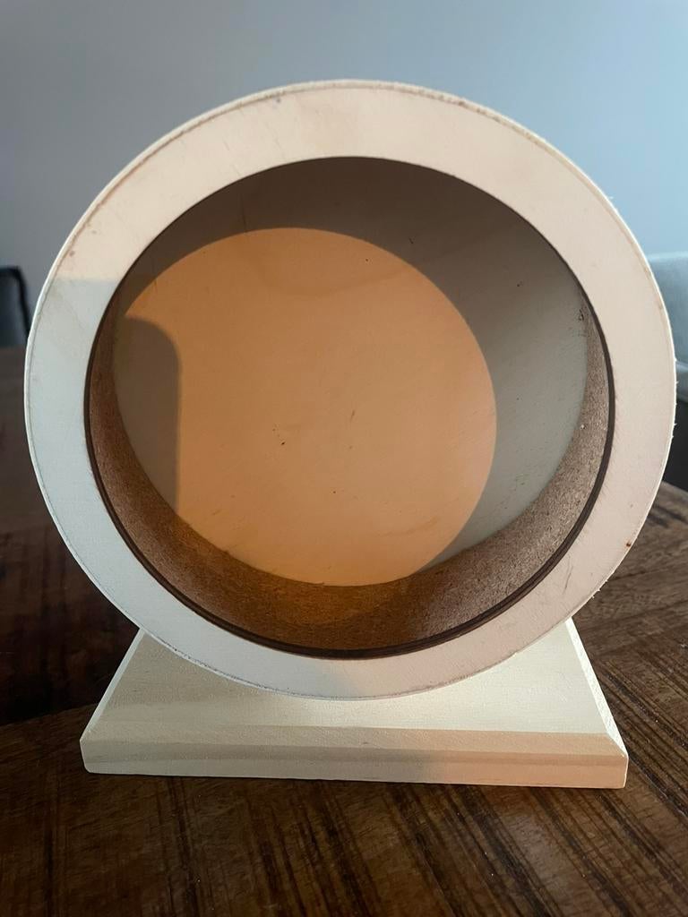 Hamster rad van hout en kurk, Ophalen of Verzenden, Zo goed als nieuw, Loopwiel of Rad