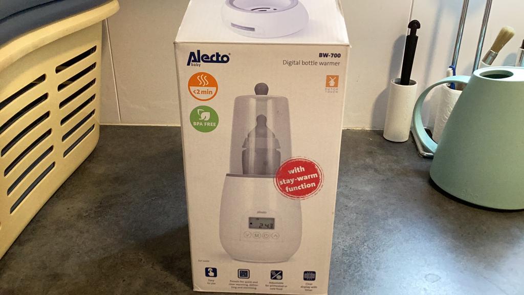 Alecto flessenwarmer, Kinderen en Baby's, Babyvoeding en Toebehoren, Ophalen of Verzenden, Zo goed als nieuw, Flessen- of potjesverwarmer
