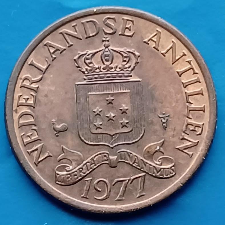 1 cent 1977 Nederlandse Antillen - Juliana UNC, Verzenden, Koningin Juliana, 1 cent, Losse munt