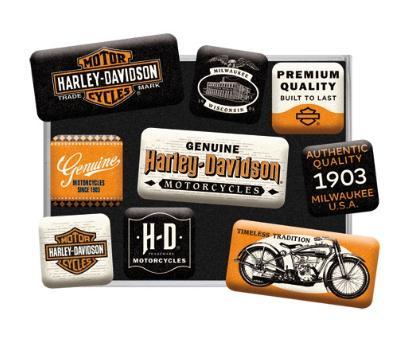 Harley Davidson Motorcycles reclame magneetjes magneet set, Verzamelen, Automerken, Motoren en Formule 1, Nieuw, Auto's, Ophalen of Verzenden