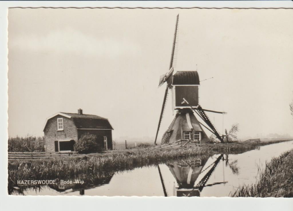 Hazerswoude Molen de Rode Wip, Ophalen of Verzenden, Voor 1920, Ongelopen, Zuid-Holland