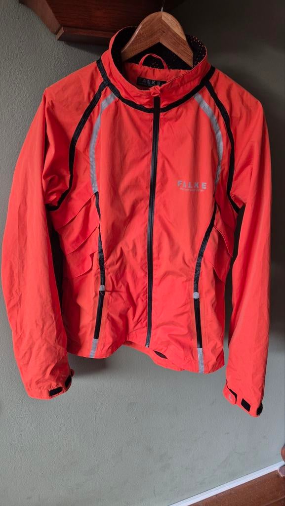 Falke sportjas zgan mt M oranje, Maat 38/40 (M), Zo goed als nieuw, Jack, Falke
