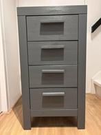 WOOOD Dennis ladekast met 4 lades - Grijs, Huis en Inrichting, Kasten | Ladekasten, Gebruikt, 100 tot 150 cm, 3 of 4 laden, Grenenhout