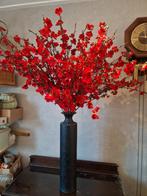 Metalen vaas met 12 zijden takken en bloemen, Ophalen