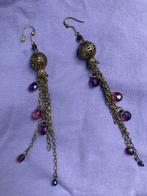 Oosterse oorbellen, Ophalen of Verzenden, Zo goed als nieuw, Paars, Overige materialen