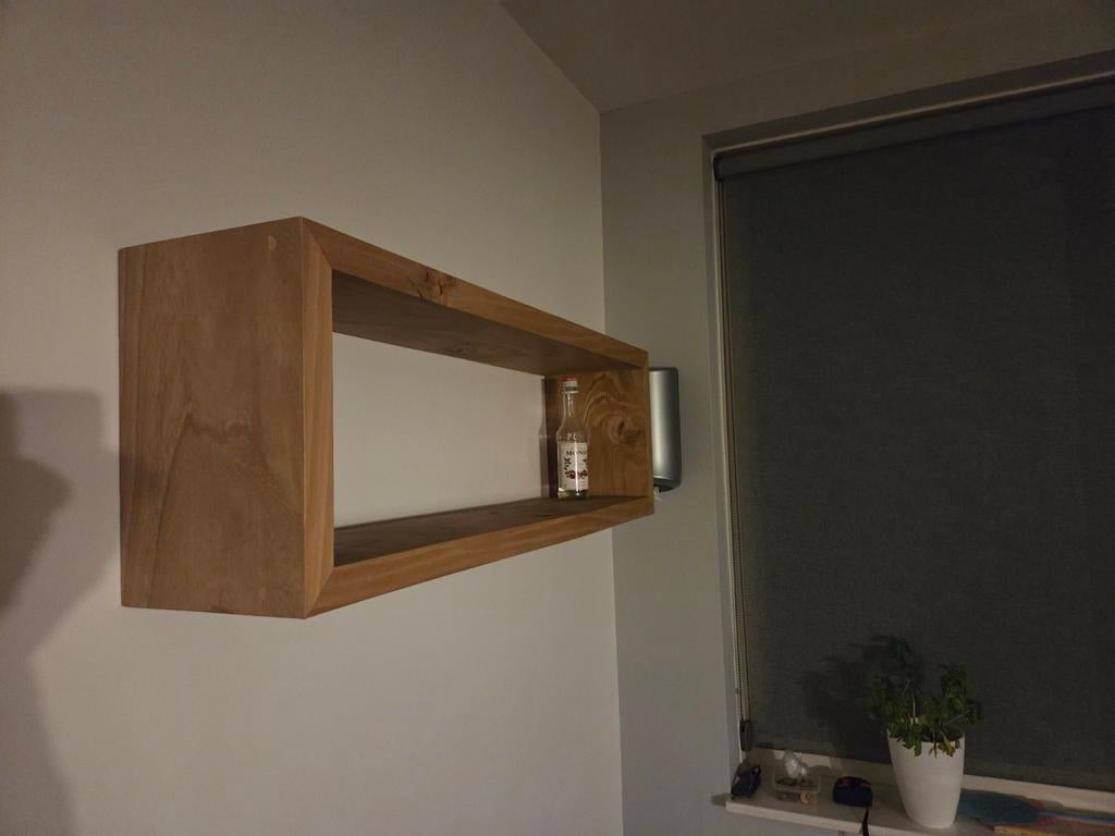 Iepen houten wandplank / zwevende plank / zwevend meubel, Ophalen, Gebruikt