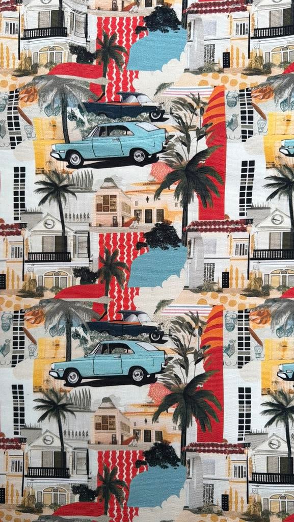 Retro canvas katoen, 120 cm of meer, Nieuw, Ophalen of Verzenden, Katoen