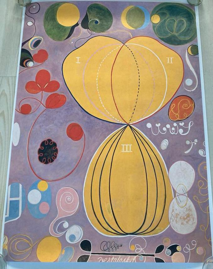 Art / Kunst Poster van Hilma Af Klint Abstracte Kunst (Cobra, Huis en Inrichting, 50 tot 75 cm, Nieuw, Ophalen of Verzenden, Print
