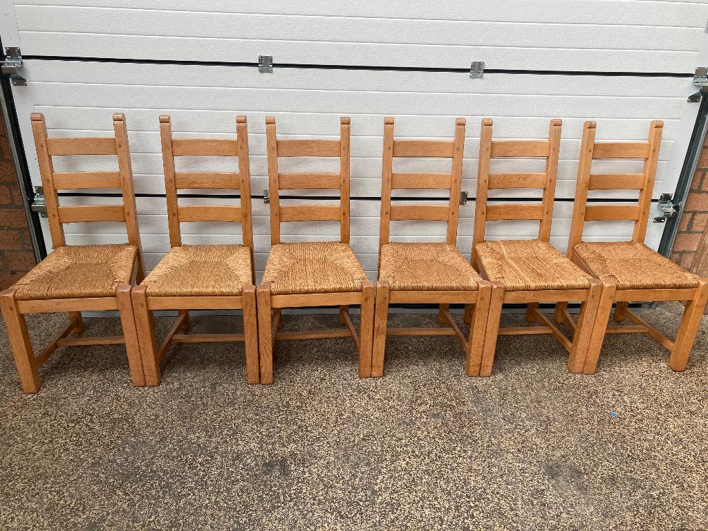 6 eiken eetkamer stoelen, Huis en Inrichting, Stoelen, Ophalen, Overige kleuren, Eiken, Zo goed als nieuw