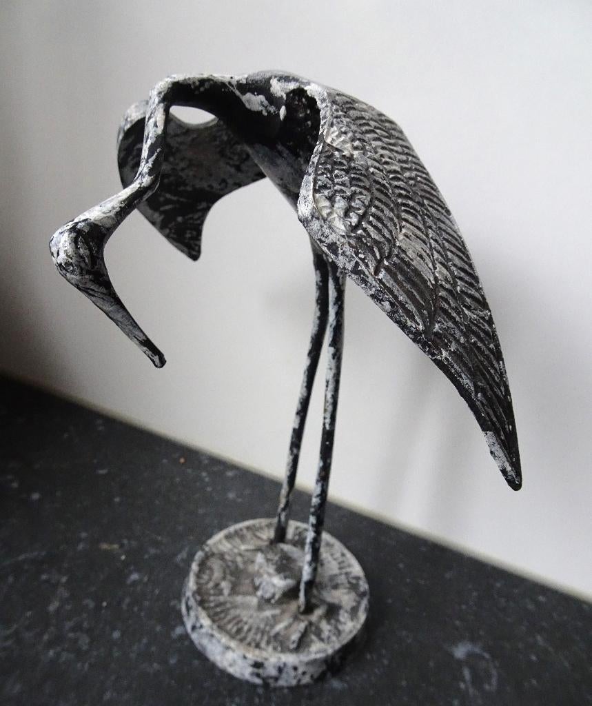 METALEN KRAANVOGEL, Huis en Inrichting, Overige stijlen, Ophalen of Verzenden, Zo goed als nieuw, Metaal