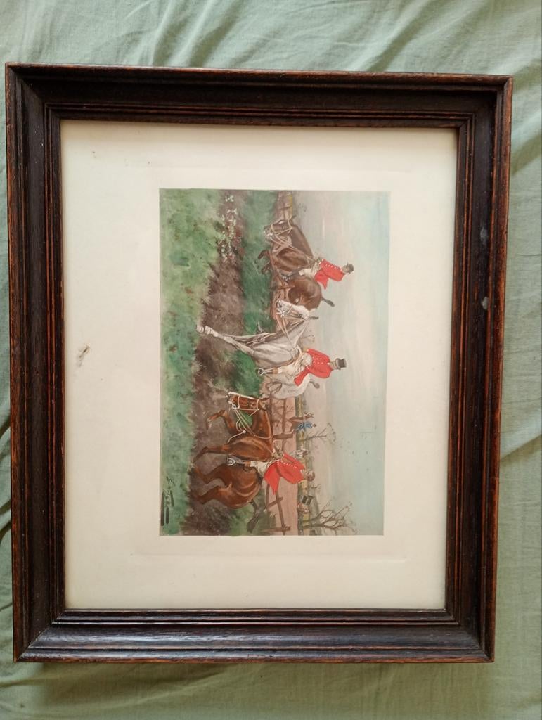 Antiek Schilderij Jachttafereel George Wright, Antiek en Kunst, Verzenden