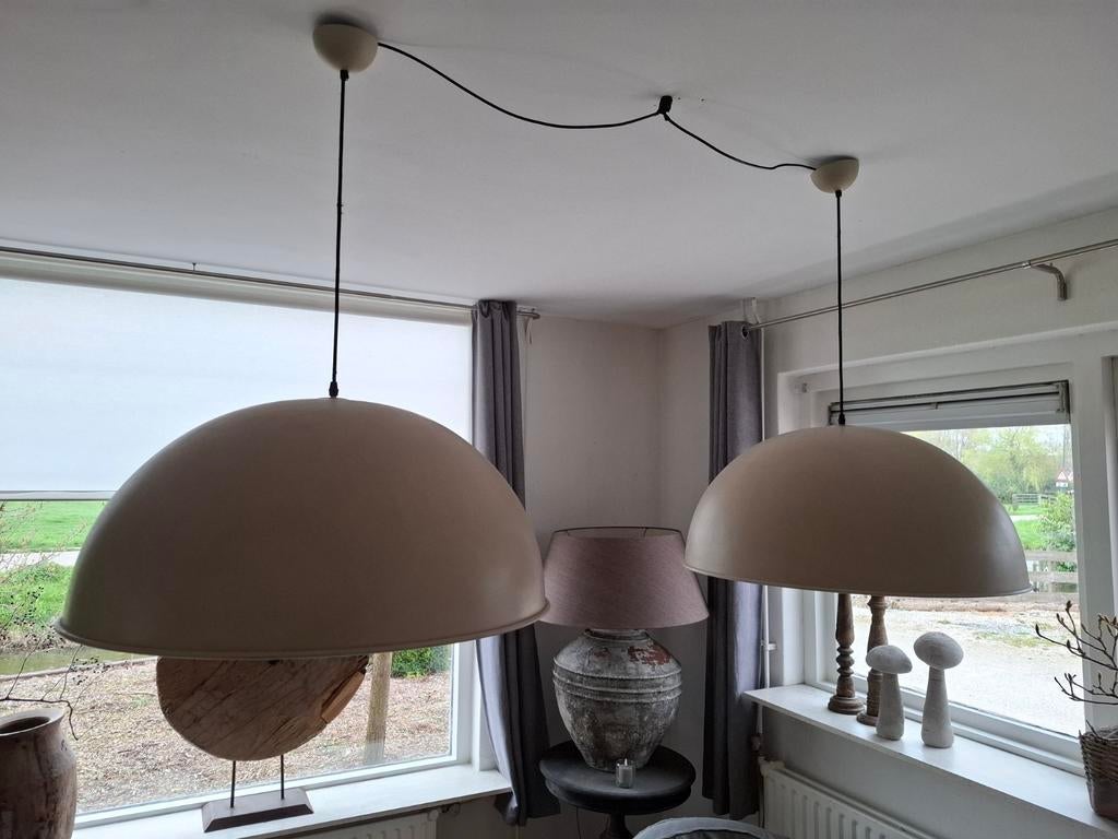 2 VT Wonen hanglampen 70cm ø, Ophalen, Gebruikt, Metaal, Modern, Industrieel