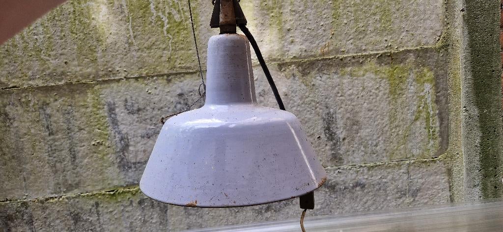 Philips Emaille hanglamp origineel 30cm, Ophalen of Verzenden, Gebruikt, Metaal, 75 cm of meer