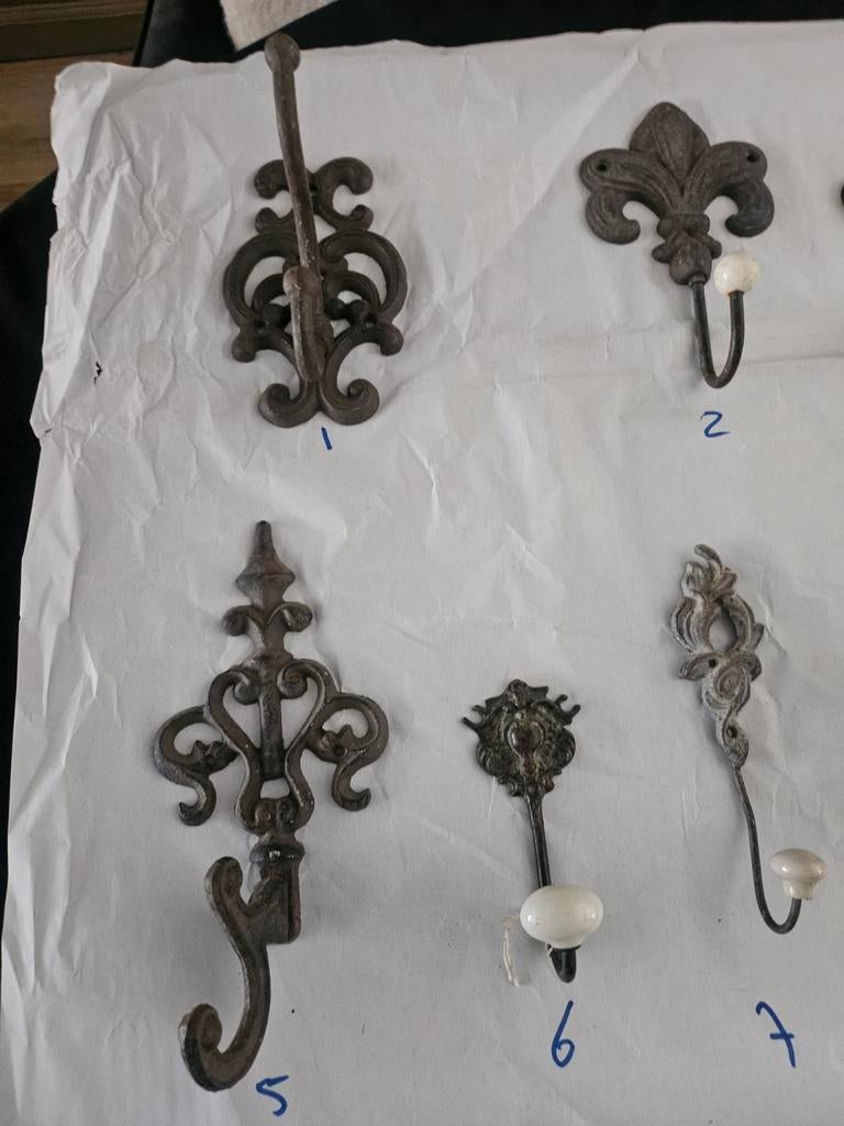 Kapstok haakjes gietijzer, Huis en Inrichting, Woonaccessoires | Kapstokken, Ophalen of Verzenden, Metaal, Wandkapstok, Minder dan 100 cm
