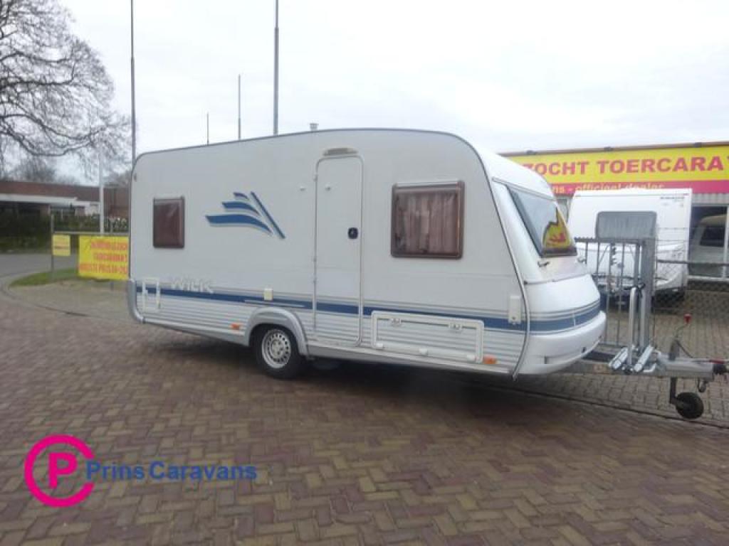 Wilk S4 450 Frans Bed + Rondzit+Mover #NIEUWSTAAT#, Caravans en Kamperen, Caravans, Schokbreker, Bedrijf, Wilk, Tot en met 4
