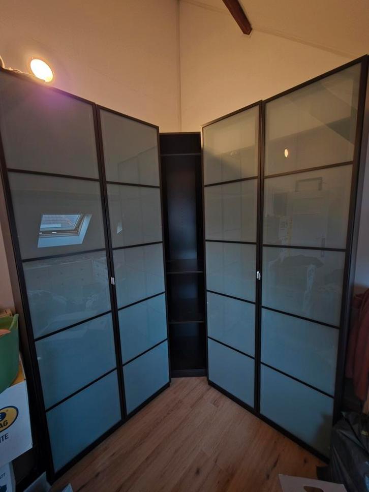 Ikea Pax hoek Kast, Huis en Inrichting, Kasten | Kledingkasten, Gebruikt, 200 cm of meer, 200 cm of meer, 50 tot 75 cm, Met deur(en)