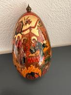 Oosters houten beschilderd ei, Ophalen of Verzenden