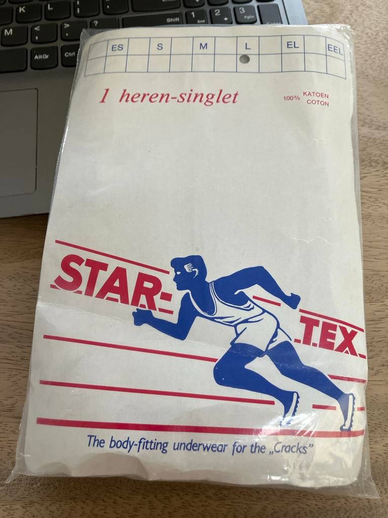 Vintage Star-Tex Heren Singlet - 100% Katoen, Ophalen of Verzenden, Heren