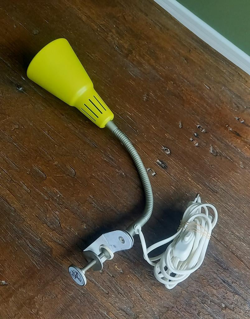 Vintage IKEA Kvart klem / buro lamp limoen groen, Huis en Inrichting, Ophalen of Verzenden, Zo goed als nieuw, Metaal of Aluminium