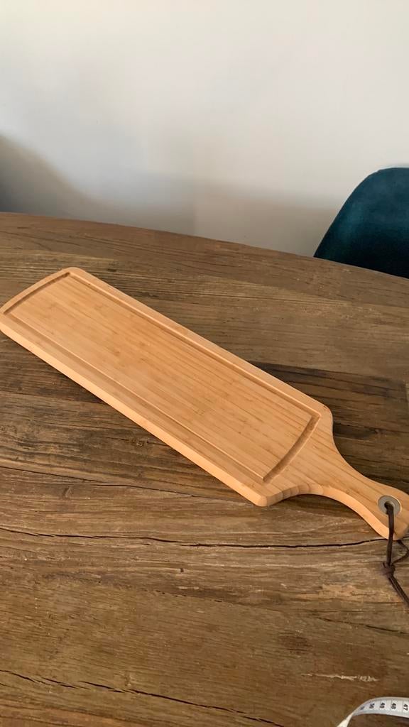 Grote houten serveerplank, Ophalen of Verzenden, Zo goed als nieuw, Rechthoekig, Hout