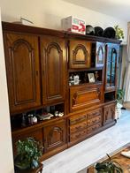Grote massief eikenhouten wandkast - klassiek design, Huis en Inrichting, Kasten | Wandmeubels, Gebruikt, 200 cm of meer, Eikenhout